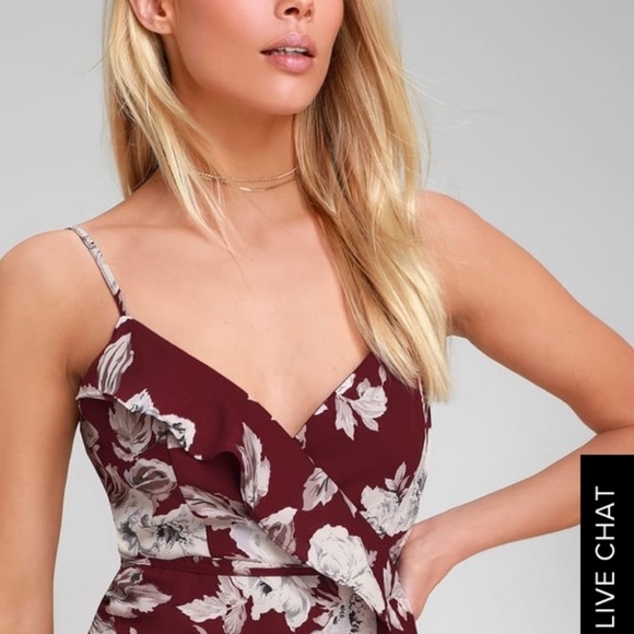 Lulu’s Floral Wrap Dress Size Small - Picture 4 of 13